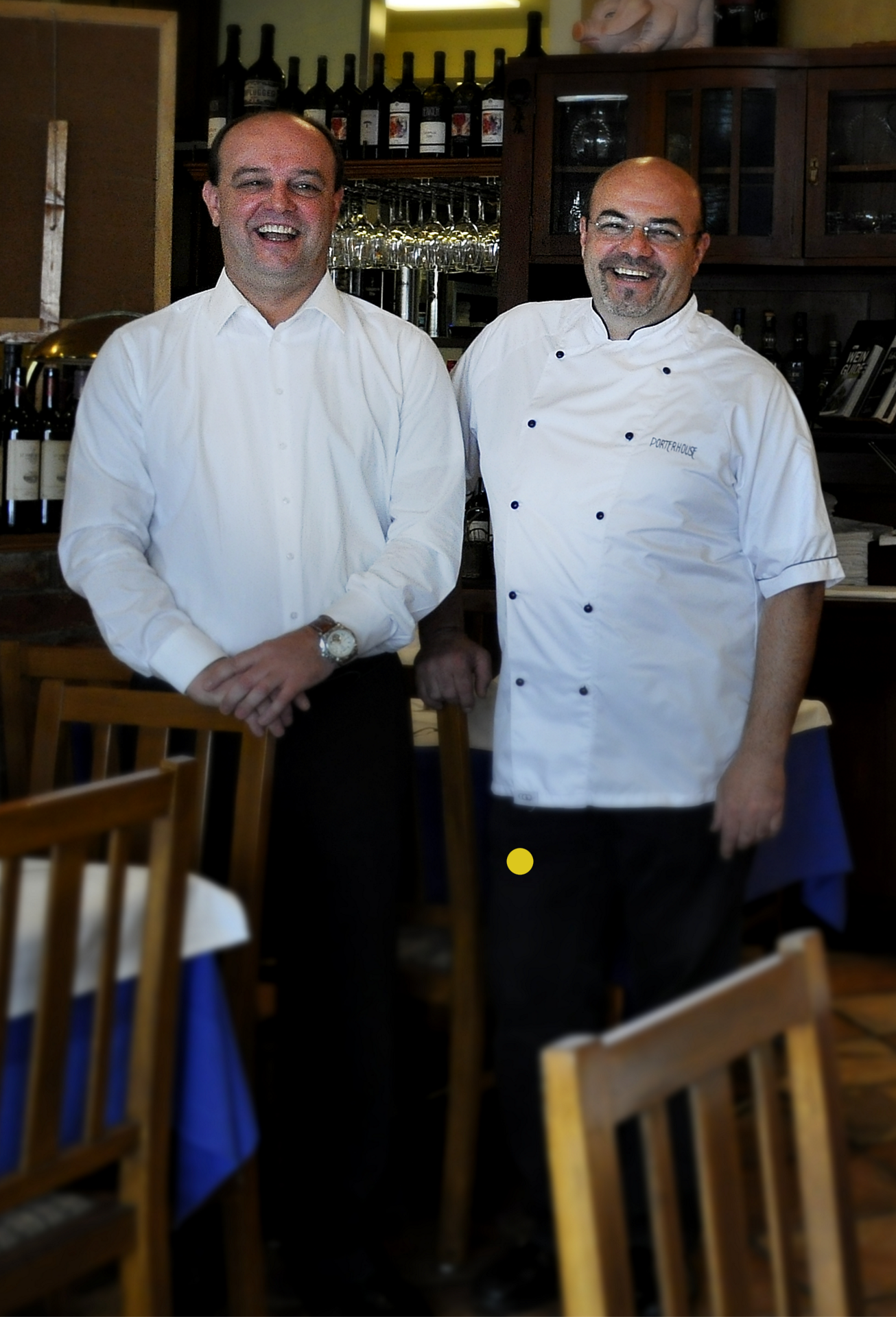 Wolfgang and Karl Hanzl in the dining room of PORTERHOUSE